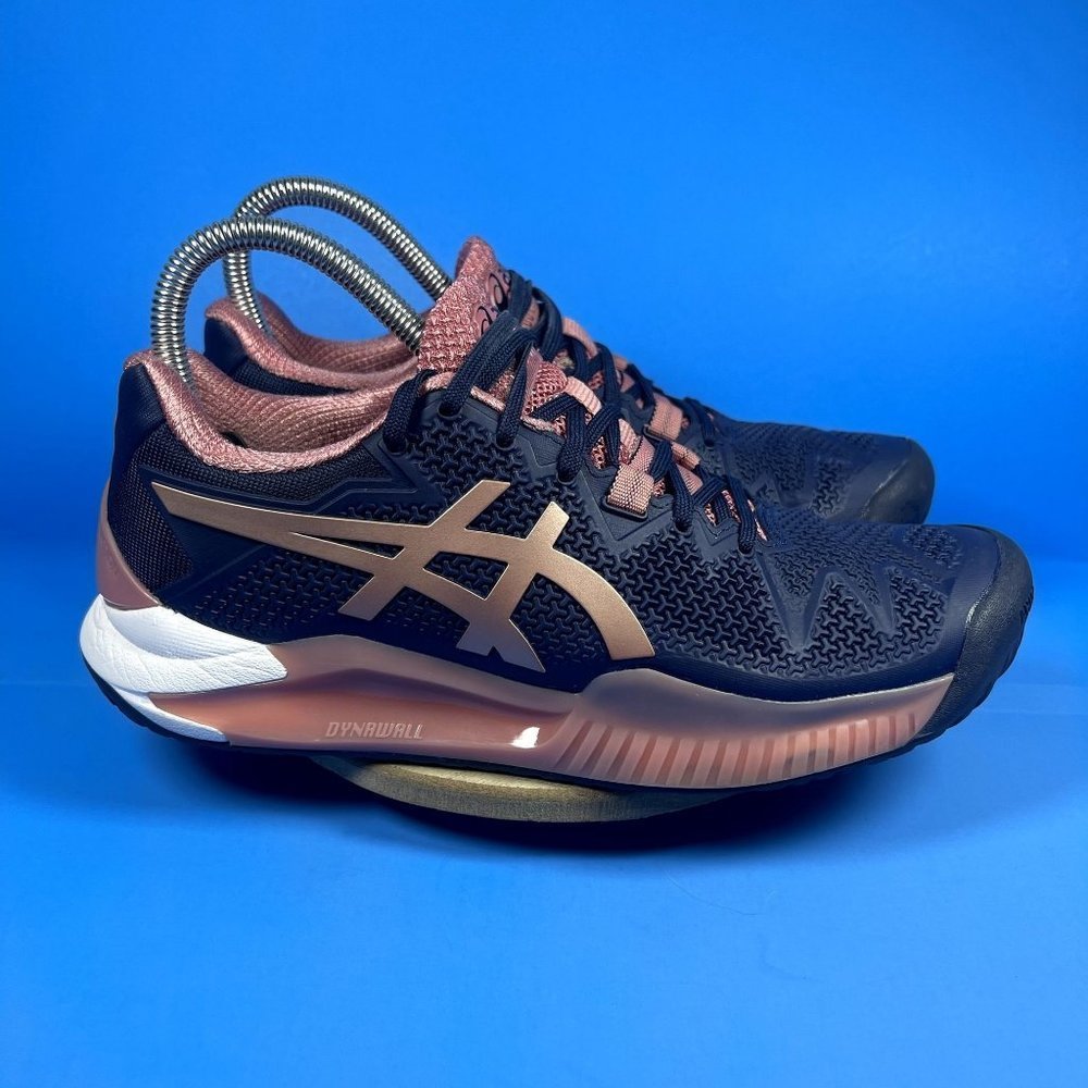 Asics Women's Blue/Pink GEL-RESOLUTION 8 Tennis Shoes Size 7